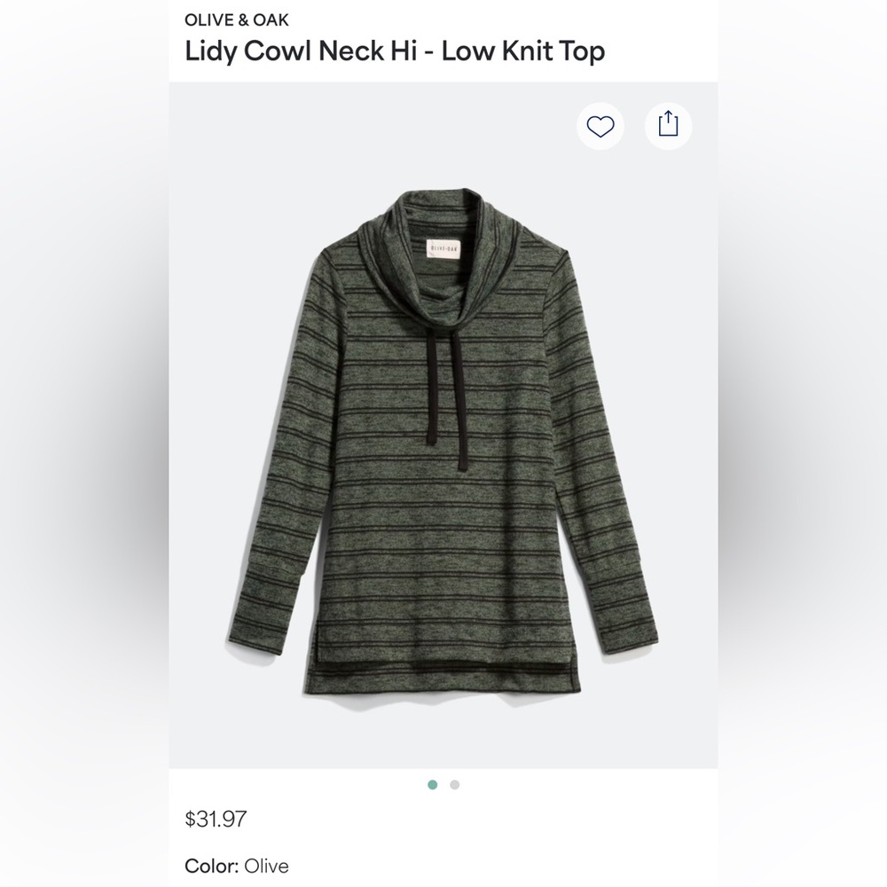Cowl Neck Knit Top